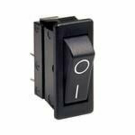 ARCOELECTRIC Rocker Switch, Spst, On-Off, 20A, 24Vdc, Quick Connect Terminal, Rocker Actuator, Panel Mount C1300XABBR